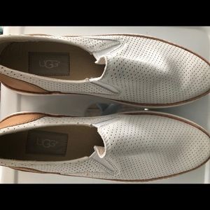 White slip on shoes